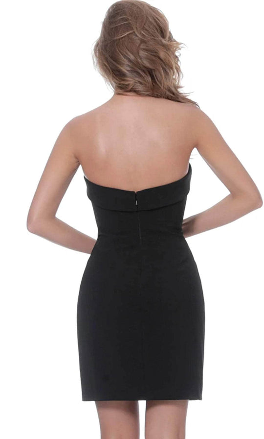 Jovani 00411 - Foldover Sweetheart Cocktail Dress