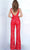Jovani - 00474 Plunging V Neck Sleeveless Sequin Applique Jumpsuit Evening Dresses