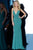 Jovani - 00512 Fitted Strappy Back Prom Dress with Train Prom Dresses 00 / Sage