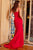 Jovani - 00567 Pleated Asymmetrical Bodice High Slit Gown Prom Dresses