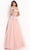 Jovani - 02022 Floral Ornate Corset Tulle Dress Evening Dresses