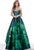 Jovani - 02038 Strapless Scoop Neck Floral Embroidered Gown Prom Dresses