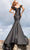 Jovani - 02359 Off Shoulder Sweetheart Silk Mermaid Evening Gown Prom Dresses 00 / Black