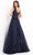 Jovani - 02514 Cap Sleeve Sequin Embroidered A-Line Gown Evening Dresses
