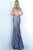 Jovani - 02906 Backless Metallic Lace Mermaid Gown Prom Dresses