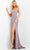 Jovani - 02914 Glitter High Slit Sheath Dress Special Occasion Dress