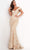 Jovani - 02923 Off Shoulder Embroidered Mermaid Gown Evening Dresses
