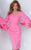 Jovani - 02992 Tiered Bell Sleeved Off Shoulder Cocktail Dress Graduation Dresses 00 / Deep Pink