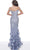 Jovani - 03191 Floral Appliques Off Shoulder Fitted Evening Dress Evening Dresses