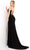 Jovani - 03251 Polkadot Draped High Slit Sheath Gown Evening Dresses