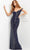 Jovani 03391 - Off-shoulder Low-cut V-neck Evening Gown Prom Dresses