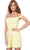 Jovani - 04126 Off Shoulder Front Overlay Fitted Romper Cocktail Dress Cocktail Dresses