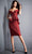 Jovani - 04157 Off Shoulder Peplum Knee-Length Sheath Dress Evening Dresses