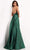 Jovani - 04158 Strapless Bow Accent Open Back Jacquard Evening Dress Evening Dresses