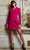 Jovani - 04172 Double Breasted Form Fitting Blazer Dress Cocktail Dresses 00 / Fuchsia