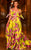 Jovani - 04176 Ruched Sleeve Printed Flowy Dress Wedding Guest