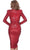 Jovani - 04257 Plunging V Neck Full Sequins Fitted Cocktail Dress Holiday Dresses