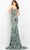 Jovani - 04331 Floral Sequin Embellished One Shoulder Fitted Gown Prom Dresses