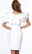 Jovani - 04367 Ruffled Off-Shoulder Fitted Dress In White