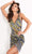 Jovani - 04381 Plunging Sequined Illusion Sheath Dress Cocktail Dresses
