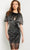 Jovani 04400 - Sequined Short Dress With Cape Sleeve Special Occasion Dress