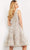 Jovani - 04442 Embroidered Fit and Flare Midi Dress Cocktail Dresses