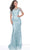 Jovani 04458 - Embroidered Illusion Formal Dress Mother of the Bride Dresses 00 / Mint