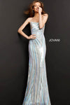 Jovani - 04810 Strapless Geometric Sequined Dress Prom Dresses7