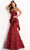 Jovani - 05020 Strapless Sweetheart Mermaid Dress Evening Dresses 00 / Wine