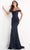 Jovani - 05059 Embellished Lace Off Shoulder Sheath Dress Evening Dresses