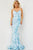 Jovani - 05100 Strapless V-Neck Sequin Embellished Mermaid Gown Prom Dresses 16 / Light-Blue