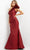 Jovani 05176 - Floral Ruffle Jacquard Evening Dress Evening Dresses