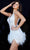 Jovani 05535 - Embellished Plunging V-neck Cocktail Dress Special Occasion Dress 00 / White