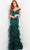 Jovani - 05660 Off Shoulder Sequined and Feathered Gown Special Occasion Dress