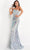Jovani - 05664 One Shoulder Sequin Sheath Dress Prom Dresses 00 / Iridescent Blue