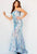 Jovani - 05664 One Shoulder Sequin Sheath Dress Prom Dresses 00 / Iridescent Blue