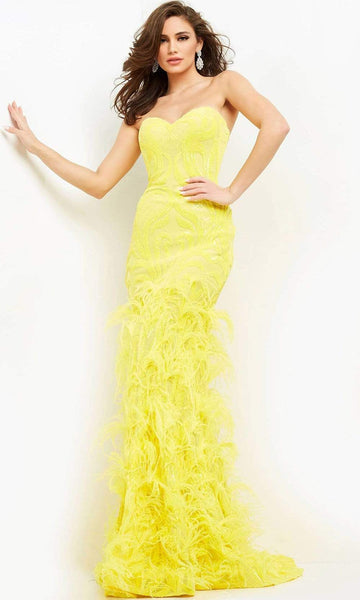 sachin and babi light blue dress Floral Yellow Long Homecoming Dresses Formal Beaded Sequin Long Prom Dress  Yellow M main image 1