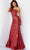Jovani - 06017 Geometric Sequined Gown Special Occasion Dress 00 / Red