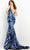 Jovani - 06153 Sequin Plunging V Neck Trumpet Dress Prom Dresses