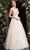 Jovani - 06286 Sheer Floral Applique Bodice Tulle Ballgown Bridal Dresses