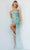 Jovani 06353 - Feathered Illusion Prom Dress Special Occasion Dress 00 / Mint