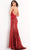 Jovani - 06426 Plunging Neckline Floral Appliques Sequin Gown Prom Dresses