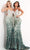 Jovani - 06459 Two Tone Sequined Strapless Sheath Dress Prom Dresses