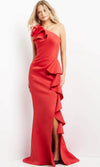 Jovani 06603 - Ruffle Trim Evening Gown with Slit Evening Dresses4
