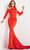 Jovani 06614 - Asymmetric Mermaid Evening Dress Prom Dresses 00 / Tomato