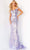 Jovani - 06629 Sequined Off Shoulder Mermaid Gown Prom Dresses 00 / Purple