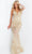 Jovani 06648 - V-Neck Embroidered Prom Dress Prom Dresses 00 / Champagne
