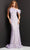 Jovani 06663 - Feathered Asymmetrical Lace Evening Dress Evening Dresses