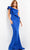 Jovani 06708 - Ruffle Draped Mermaid Evening Dress Evening Dresses 00 / Royal