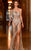 Jovani - 06741 Beaded Multicolor Slit Sheer Gown Prom Dresses